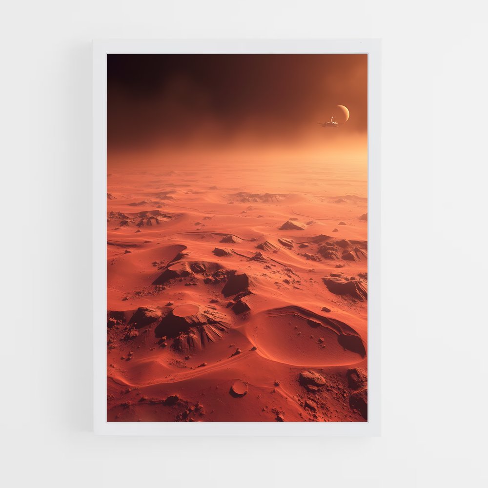 Poster Aile Rouge sur Mars – affiche Système solaire (vue 3)